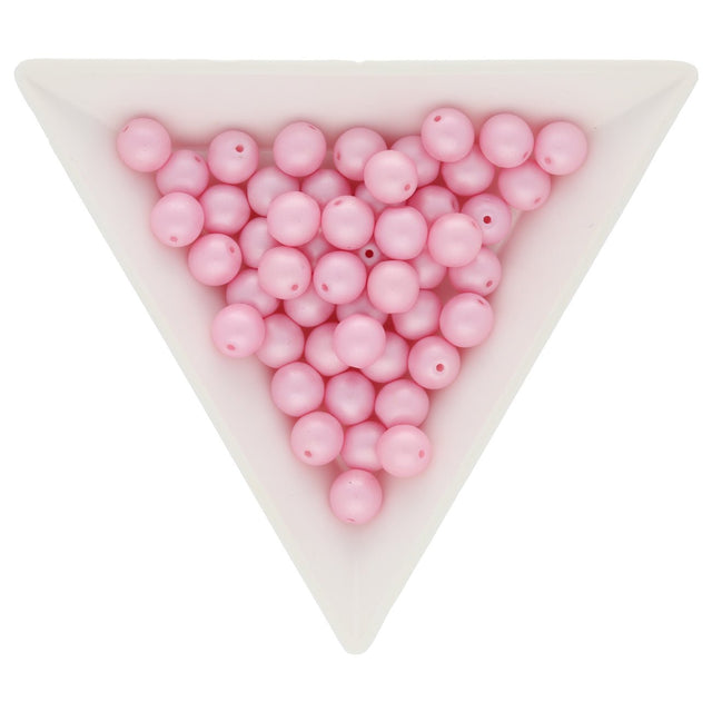 Glasperlen rund - 6 mm - Powdery Pastel Pink - PerlineBeads