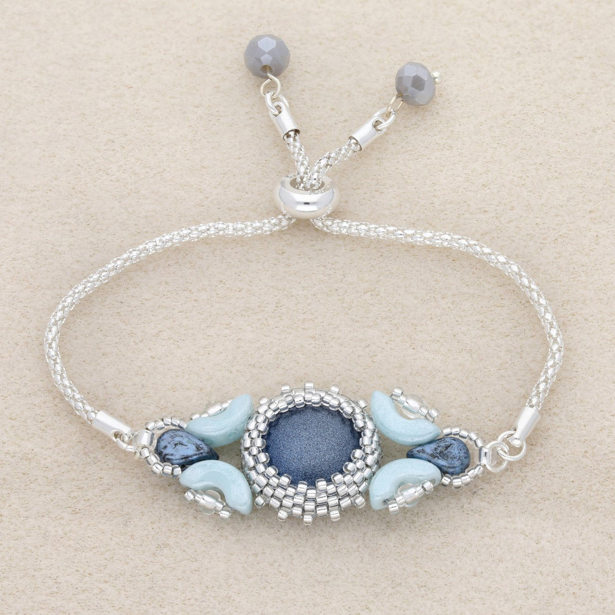 Halbfertiges Kettenarmband - versilbert - PerlineBeads