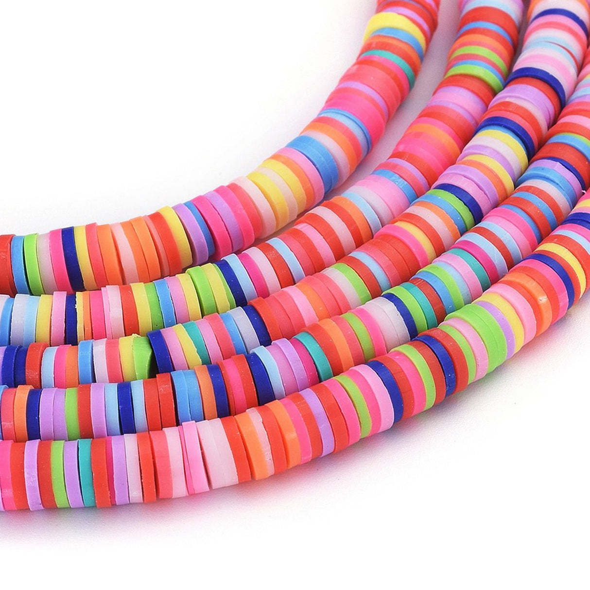 Heishi-Perlen aus Polymerpaste 6 mm – Multicolor Mix 1 - PerlineBeads