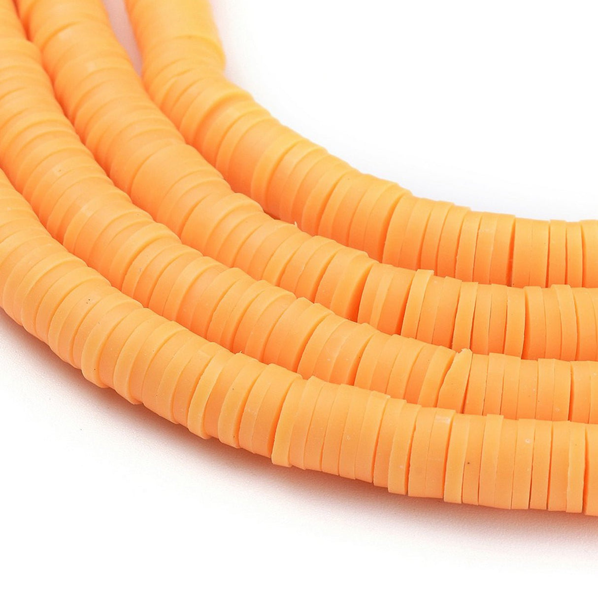 Heishi-Perlen aus Polymerpaste 6 mm – Yellow Gold - PerlineBeads