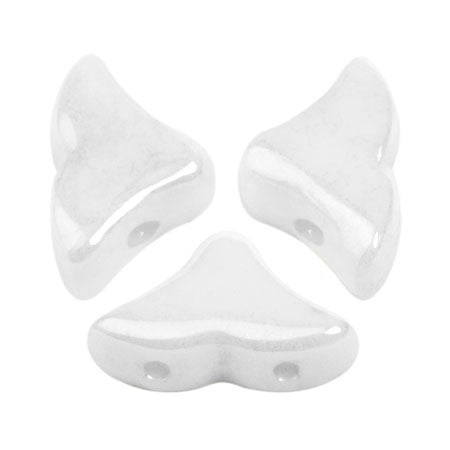 Hélios® par Puca® - Opaque White Ceramic Look - PerlineBeads