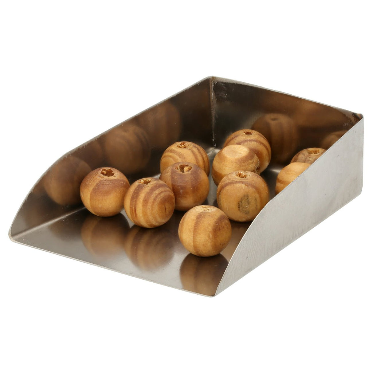 Holzperlen leicht gestreift - 10 mm - PerlineBeads