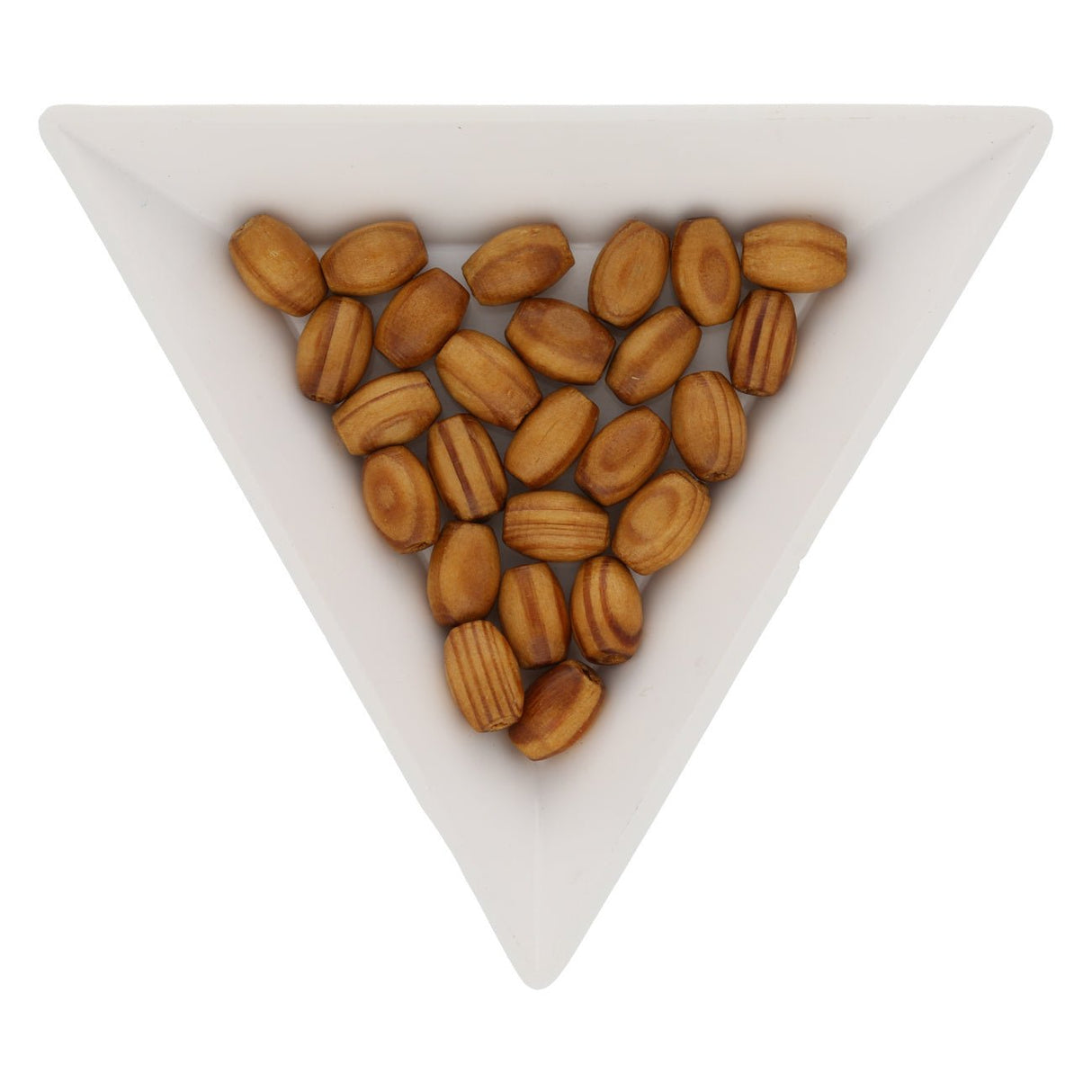 Holzperlen oval 8 x 5,5 mm - Sattelbraun - PerlineBeads