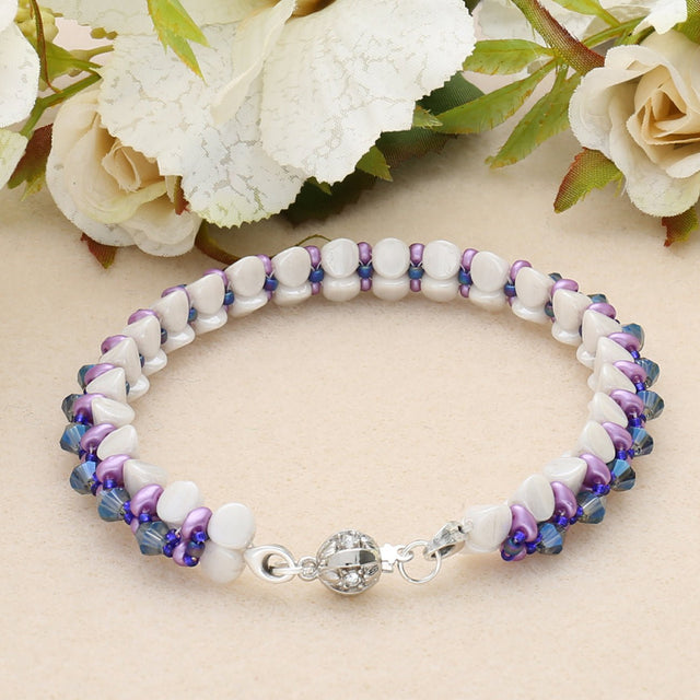 Ilos® par Puca® - Opaque White Ceramic Look - PerlineBeads