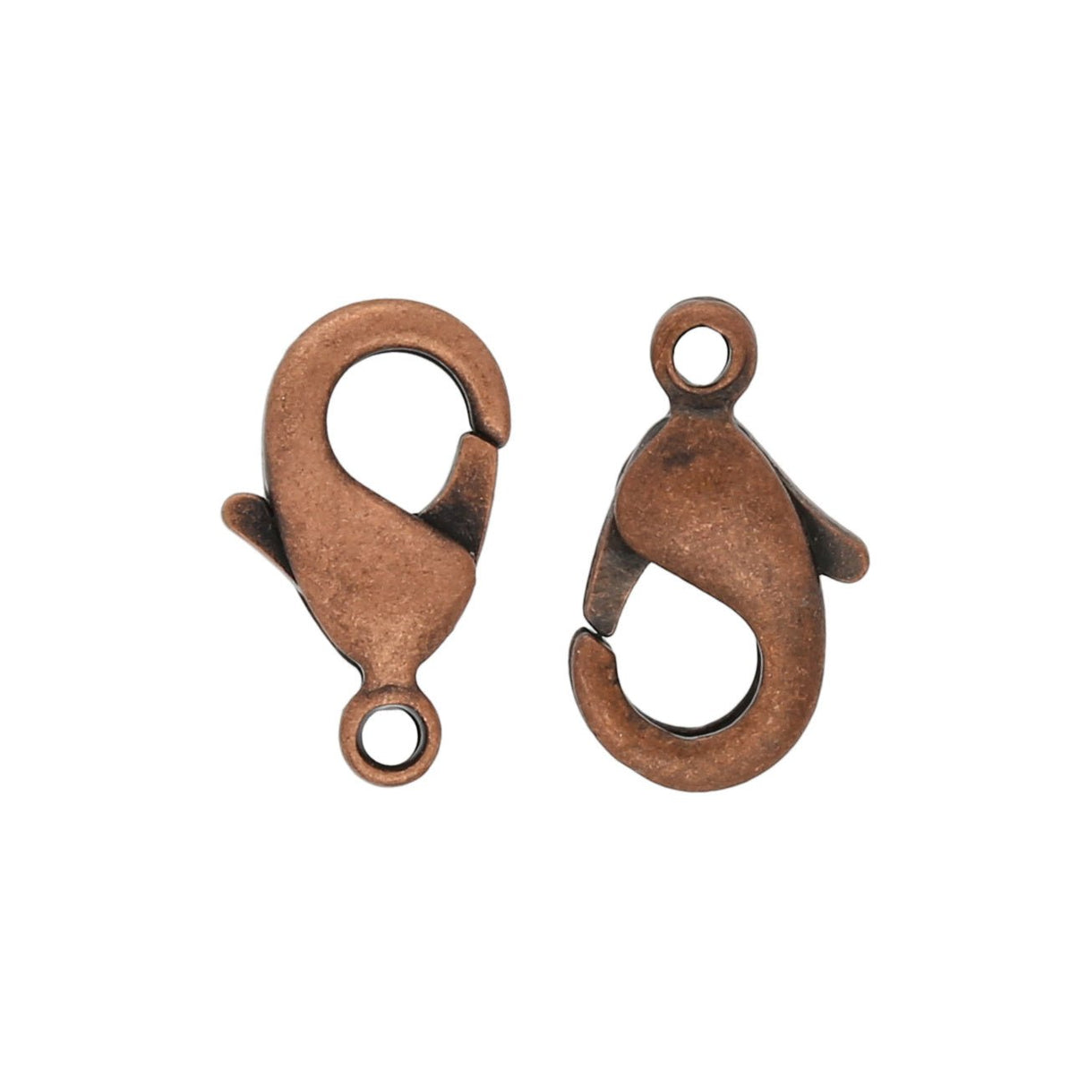 Karabinerverschluss 10 mm – Kupferfarbe (10 Stk) - PerlineBeads