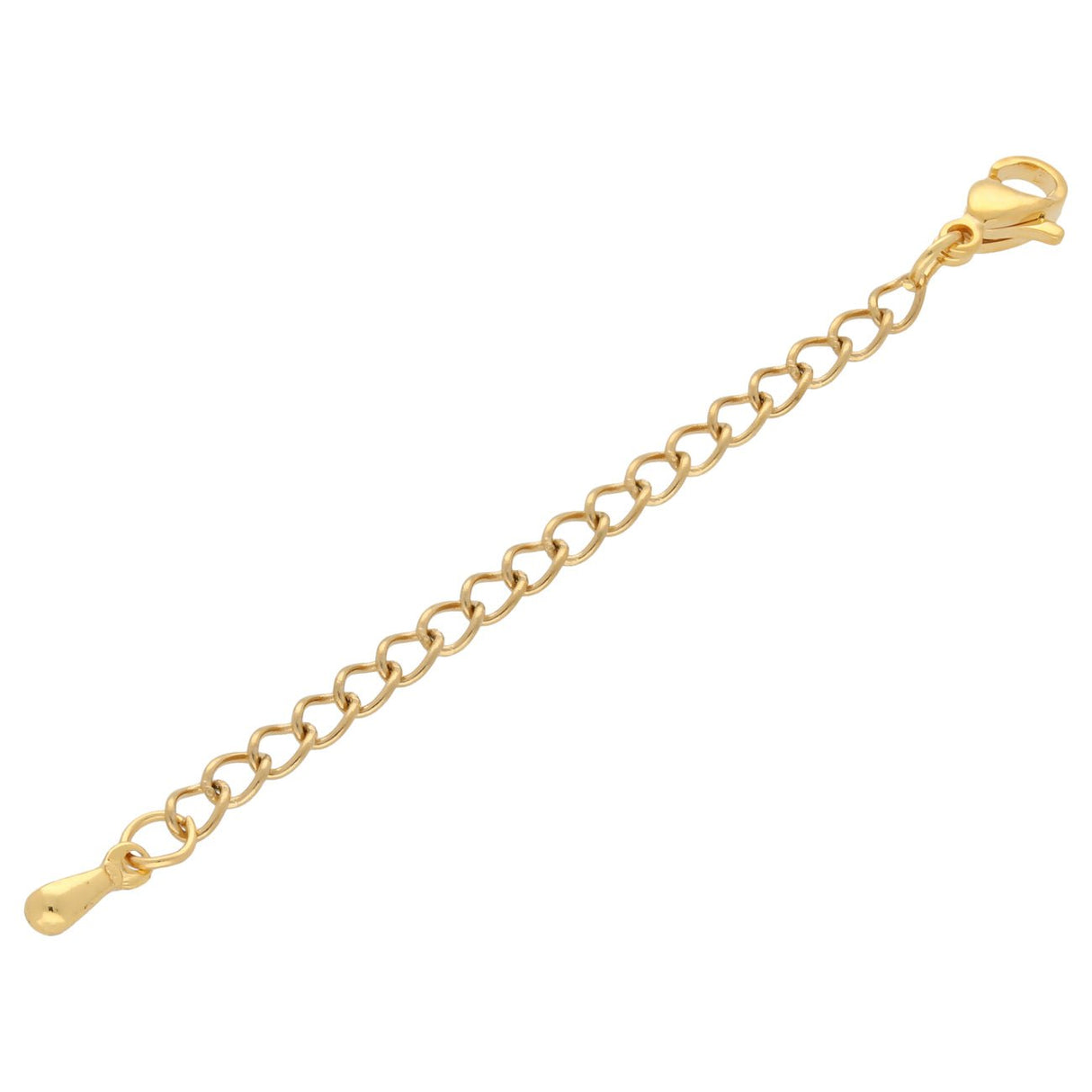 Karabinerverschluss mit Verlängerung, Edelstahl - Gold - PerlineBeads