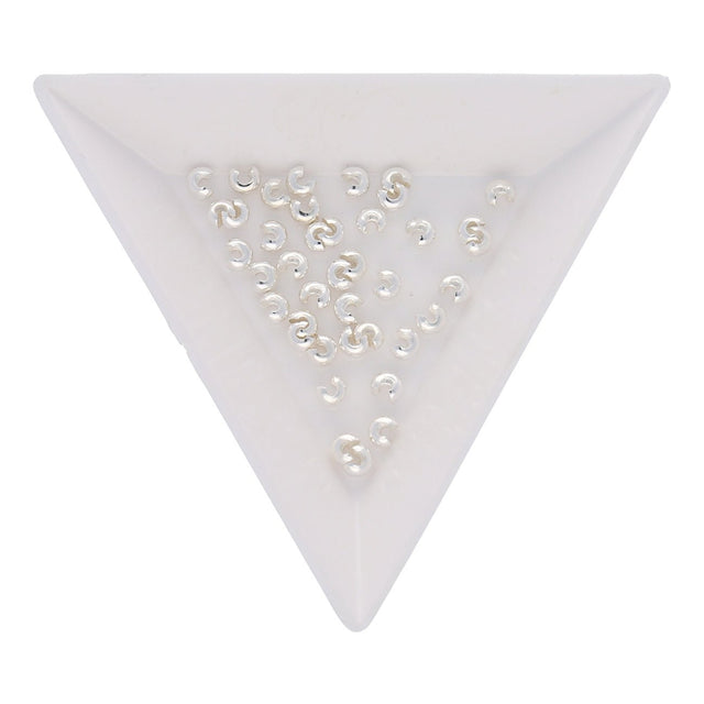 Kaschierperle für Quetschperlen 3 mm - Versilbert - PerlineBeads