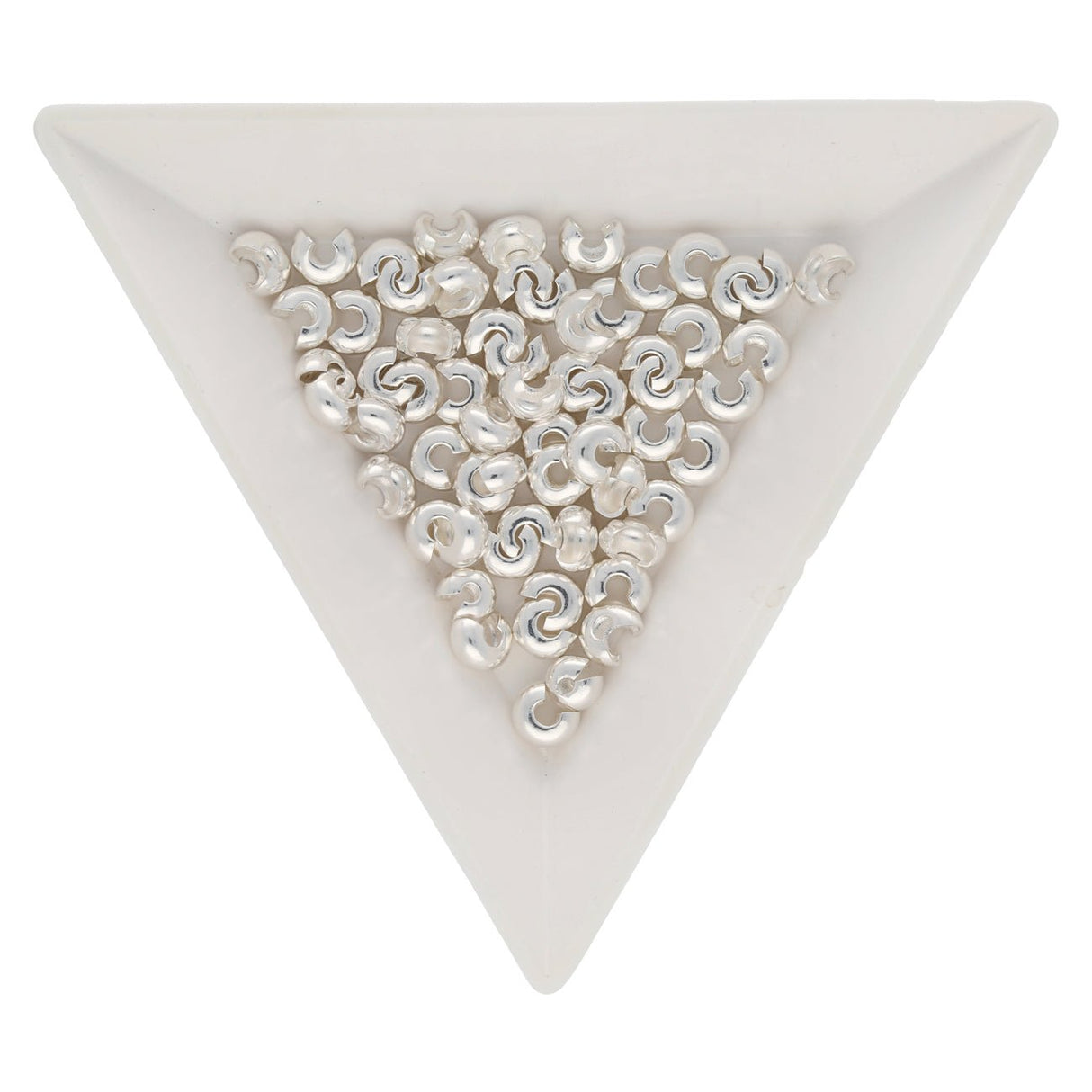 Kaschierperle für Quetschperlen 4 mm - Versilbert - PerlineBeads