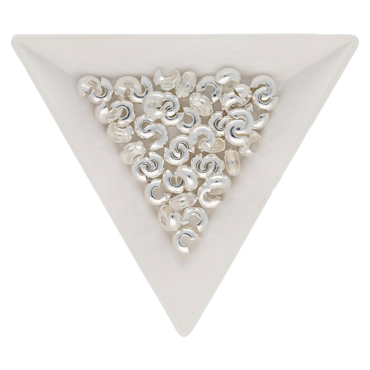 Kaschierperle für Quetschperlen 5 mm - Versilbert - PerlineBeads