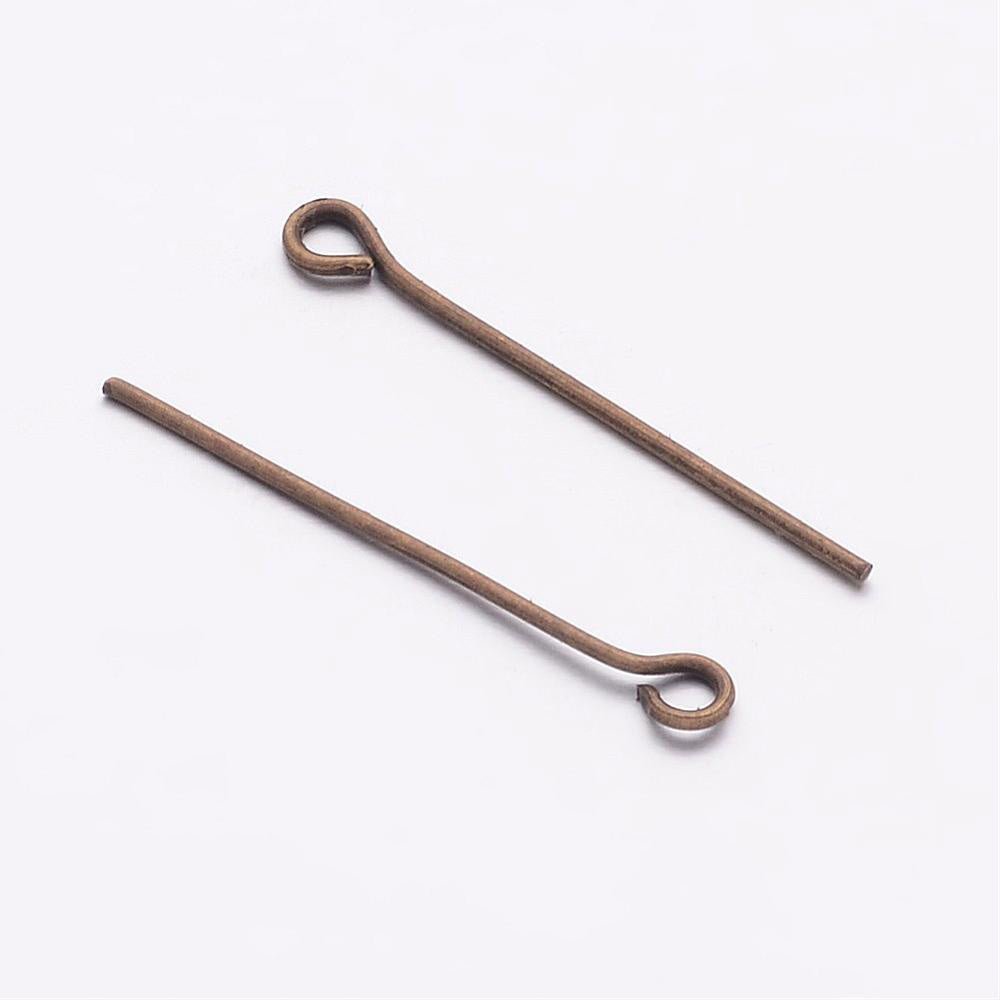 Kettelstift mit Öse 24 mm – antik Bronze - PerlineBeads
