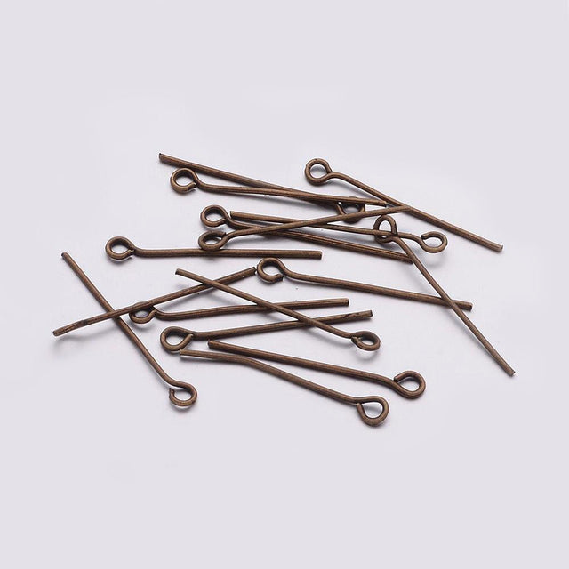 Kettelstift mit Öse 24 mm – antik Bronze - PerlineBeads