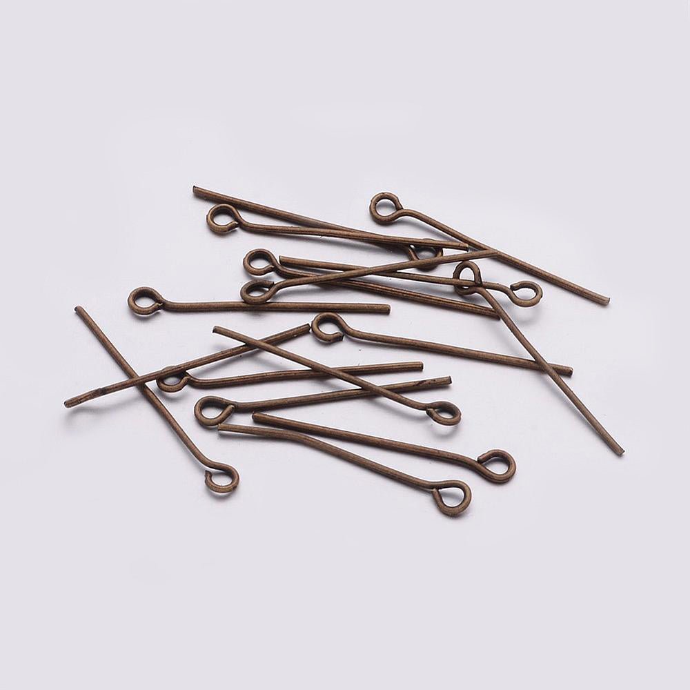 Kettelstift mit Öse 24 mm – antik Bronze - PerlineBeads