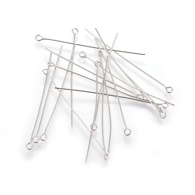 Kettelstift mit Öse 50 mm – Edelstahl - PerlineBeads