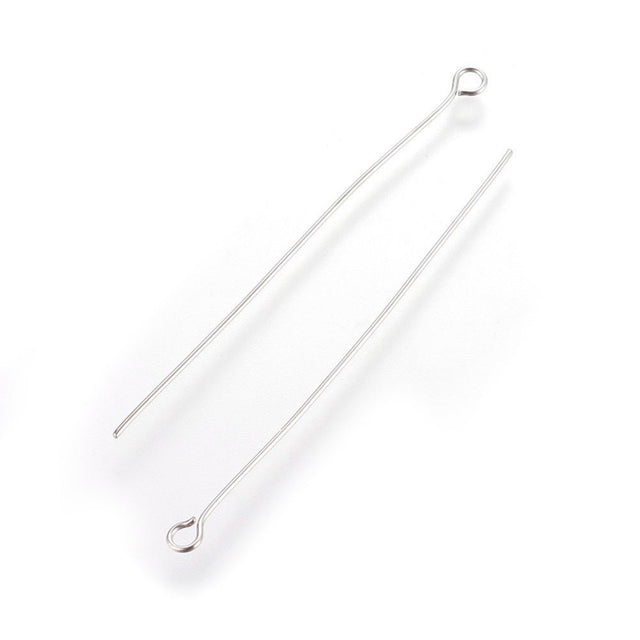 Kettelstift mit Öse 50 mm – Edelstahl - PerlineBeads