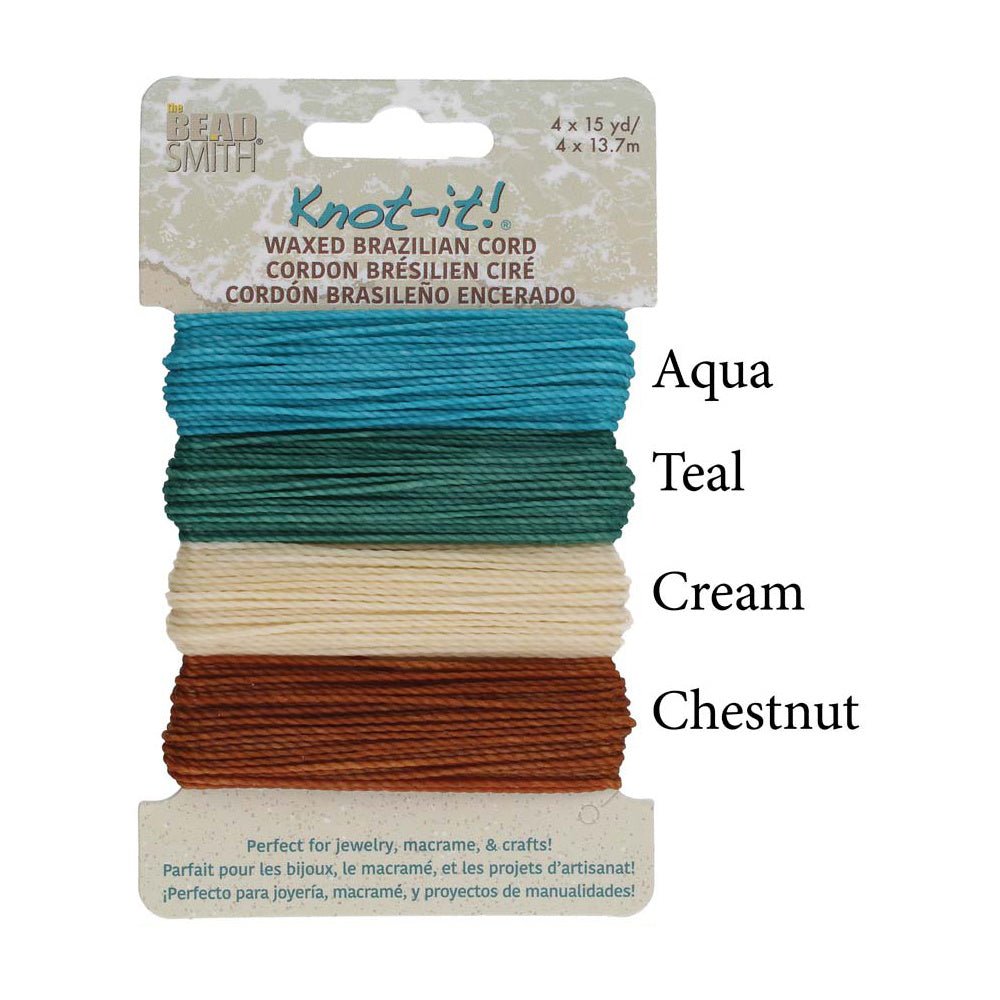 Knot-it! Gewachste brasilianische Kordel - Beach n’ Sea - PerlineBeads