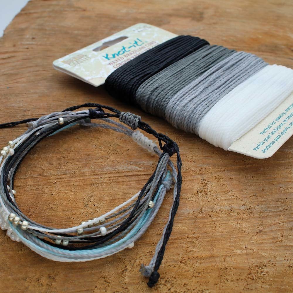 Knot-it! Gewachste brasilianische Kordel - Day & Night - PerlineBeads