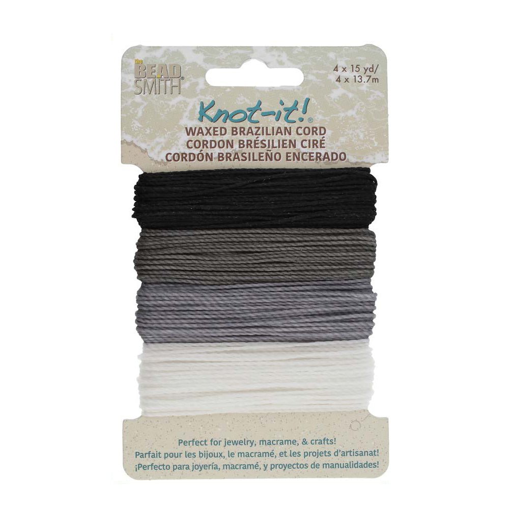 Knot-it! Gewachste brasilianische Kordel - Day & Night - PerlineBeads