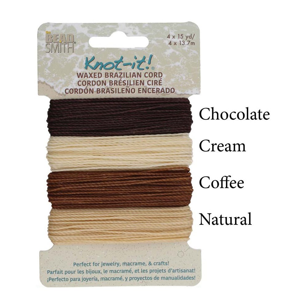 Knot-it! Gewachste brasilianische Kordel - Java Vibes - PerlineBeads