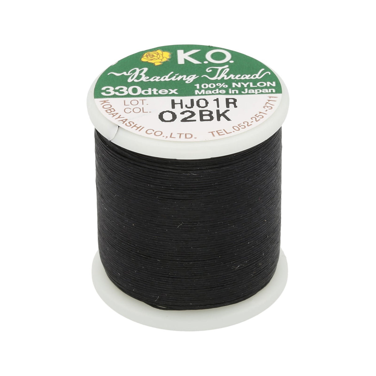 K.O. Perlengarn 330dtex - schwarz - PerlineBeads