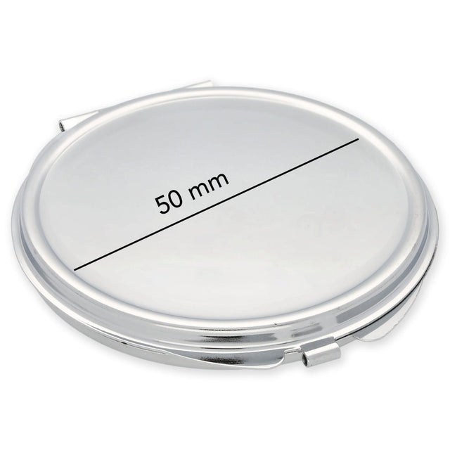 Kompakter Taschenspiegel Rund Doppelseitig - PerlineBeads