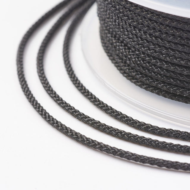 Kordel aus Nylon 1 mm - Schwarz - PerlineBeads