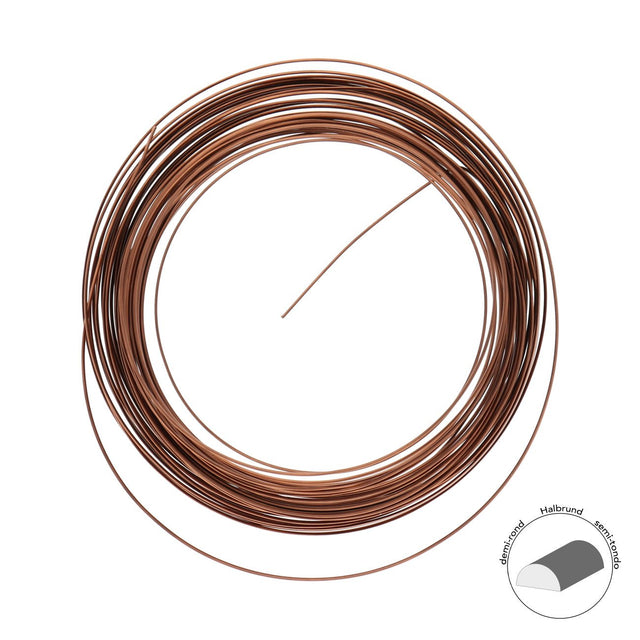 Kupferdraht Halbrund: Wire Elements™ – 18 Gauge – Antique Copper Tarnish Resistant - PerlineBeads