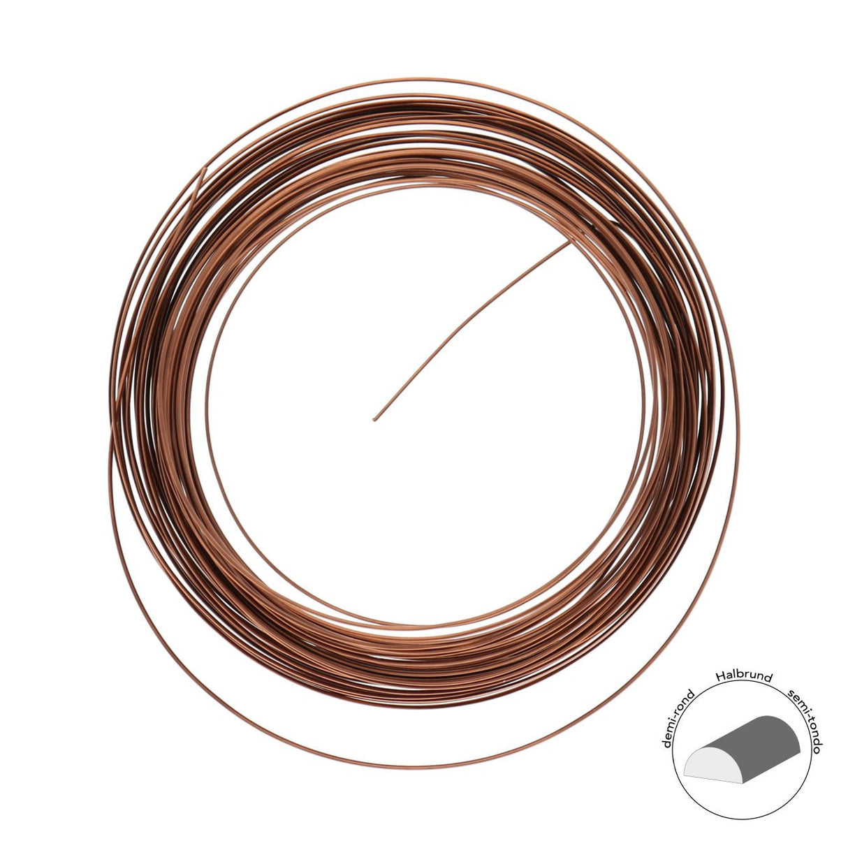 Kupferdraht Halbrund: Wire Elements™ – 18 Gauge – Antique Copper Tarnish Resistant - PerlineBeads