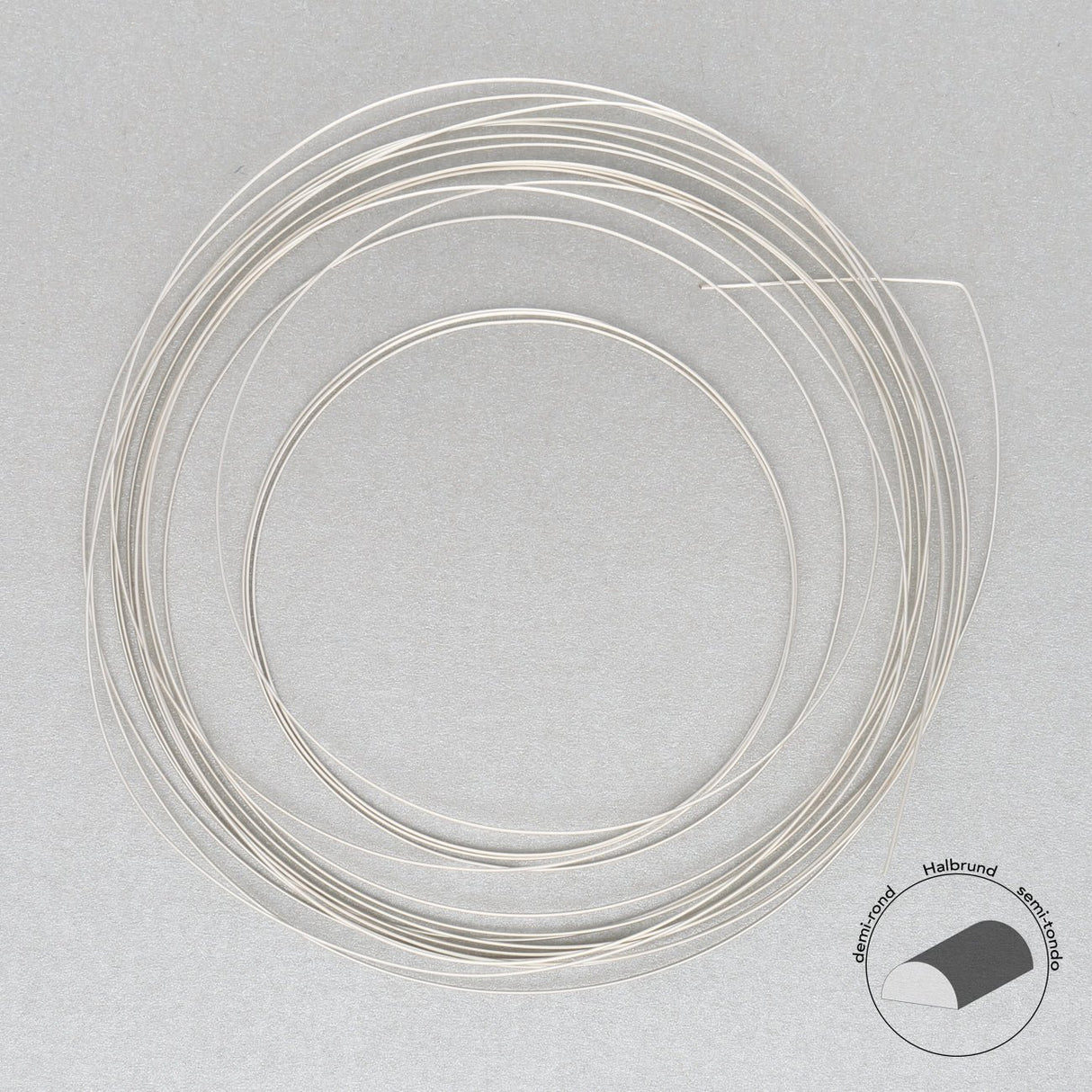 Kupferdraht Halbrund: Wire Elements™ – 18 Gauge – Silver Tarnish Resistant - PerlineBeads