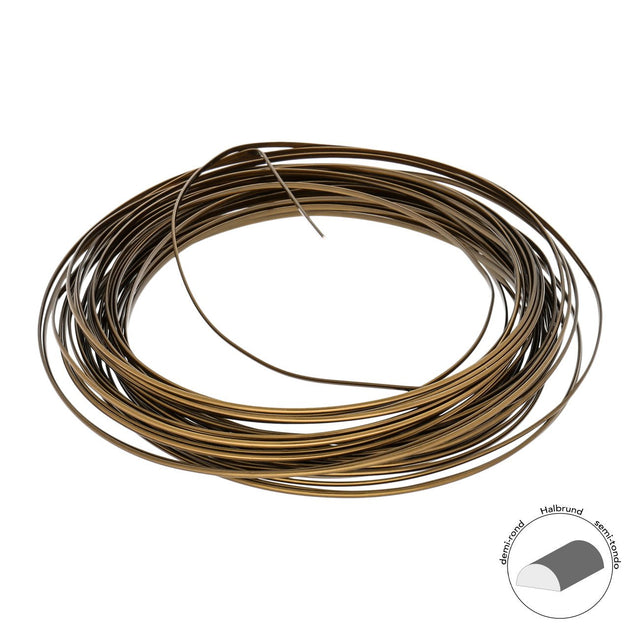 Kupferdraht Halbrund: Wire Elements™ – 18 Gauge – Vintage Bronze Tarnish Resistant - PerlineBeads