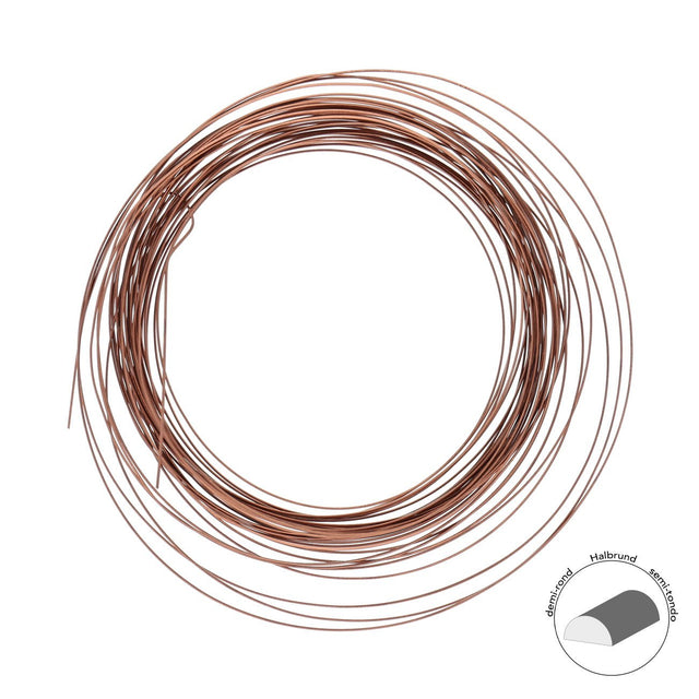 Kupferdraht Halbrund: Wire Elements™ – 21 Gauge – Antique Copper Tarnish Resistant - PerlineBeads