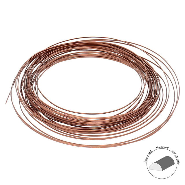 Kupferdraht Halbrund: Wire Elements™ – 21 Gauge – Antique Copper Tarnish Resistant - PerlineBeads