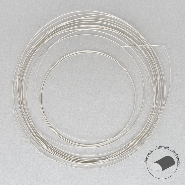 Kupferdraht Halbrund: Wire Elements™ – 21 Gauge – Silver Tarnish Resistant - PerlineBeads