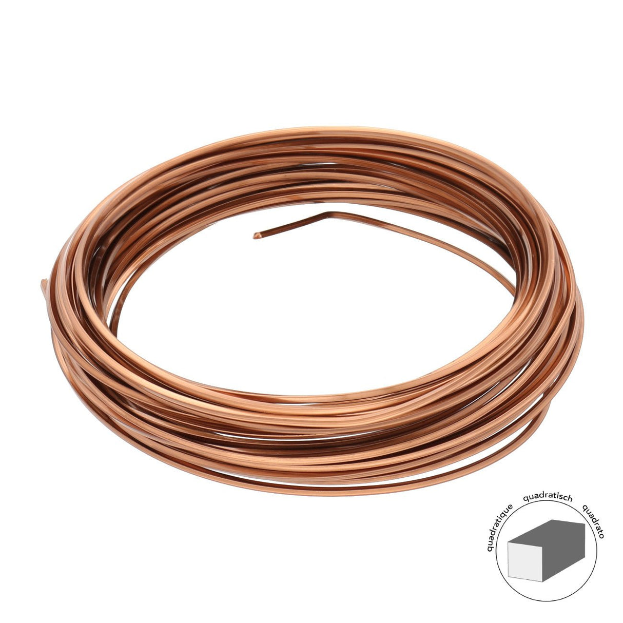 Kupferdraht Quadratisch: Wire Elements™ – 18 Gauge – Antique Copper Tarnish Resistant - PerlineBeads