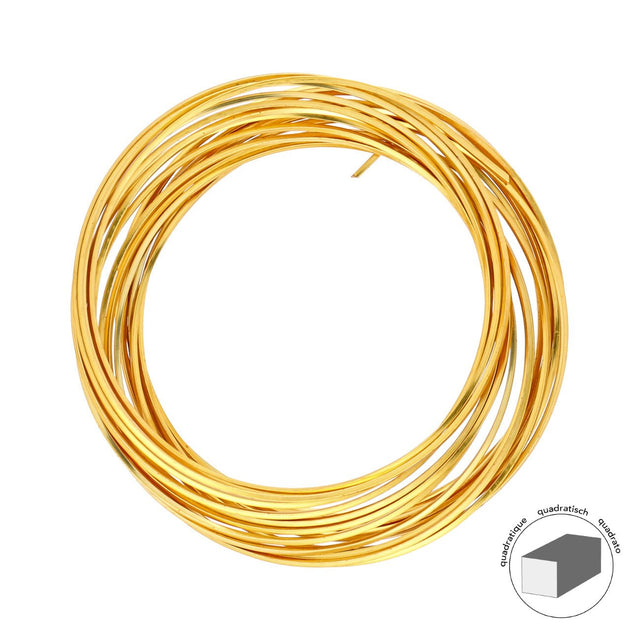 Kupferdraht Quadratisch: Wire Elements™ – 18 Gauge – Gold Tarnish Resistant - PerlineBeads