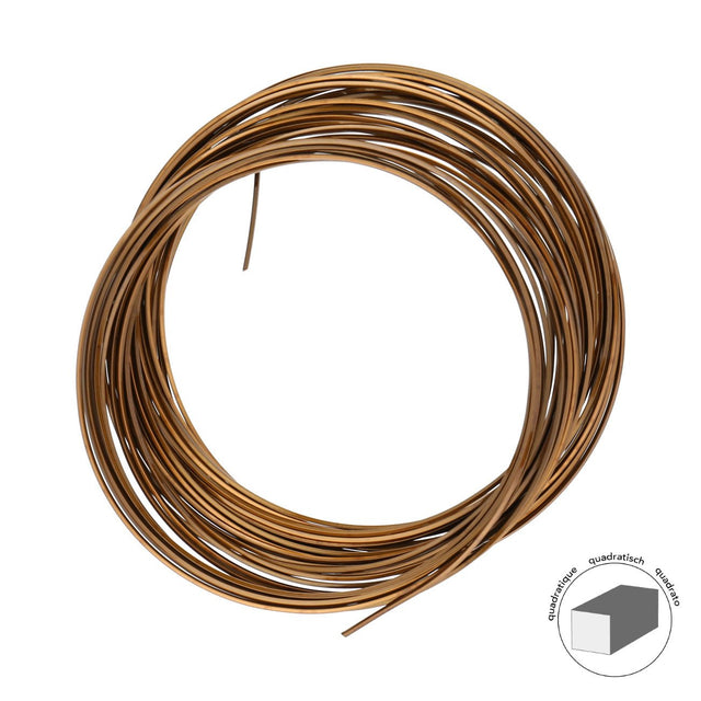 Kupferdraht Quadratisch: Wire Elements™ – 21 Gauge – Vintage Bronze Tarnish Resistant - PerlineBeads