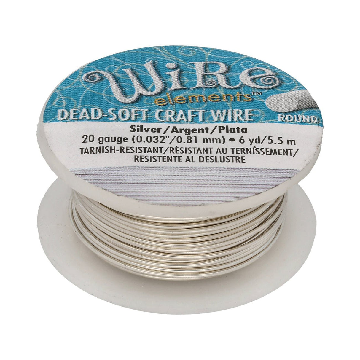 Kupferdraht: Wire Elements™ – 20 Gauge – Silver Tarnish Resistant - PerlineBeads