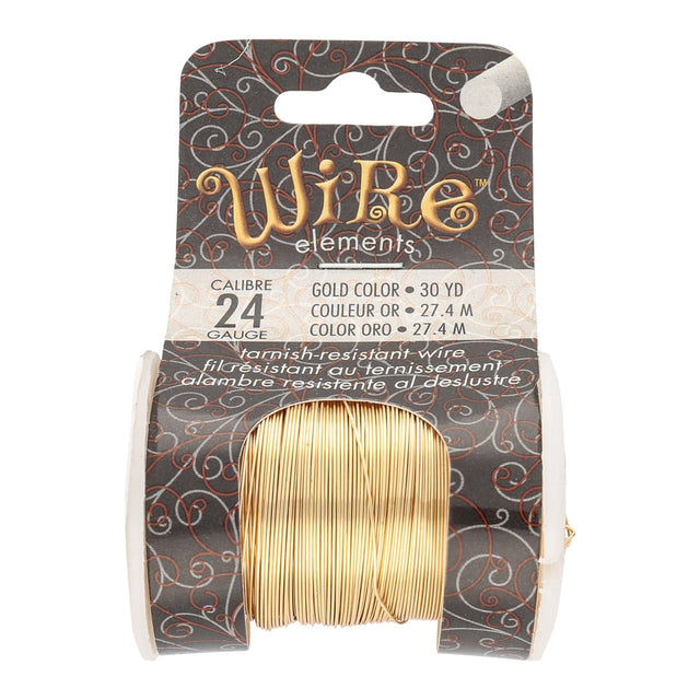 Kupferdraht: Wire Elements™ – 24 Gauge – Gold Tarnish Resistant - PerlineBeads