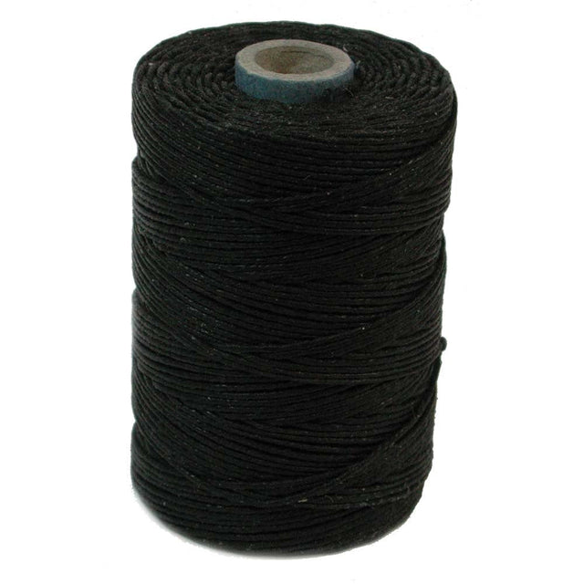 Leinengarn gewachst, Irish Waxed Linen, 4-PLY - Black - PerlineBeads