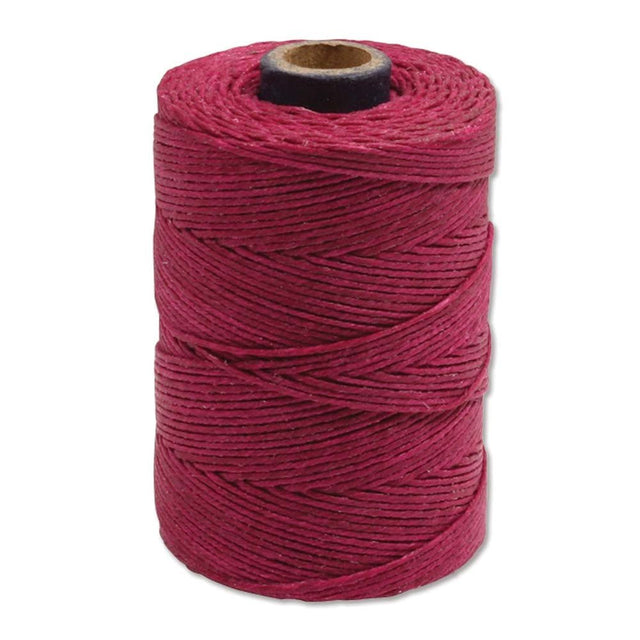 Leinengarn gewachst, Irish Waxed Linen, 4-PLY - Magenta - PerlineBeads
