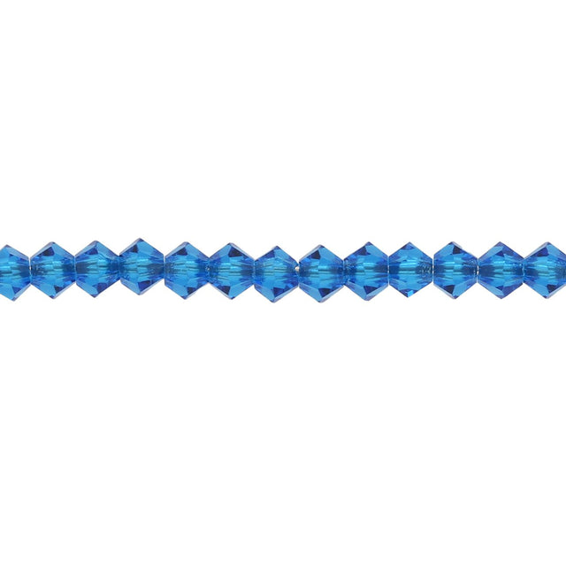 M.C. Doppelkegel 3 mm - Capri Blue - PerlineBeads