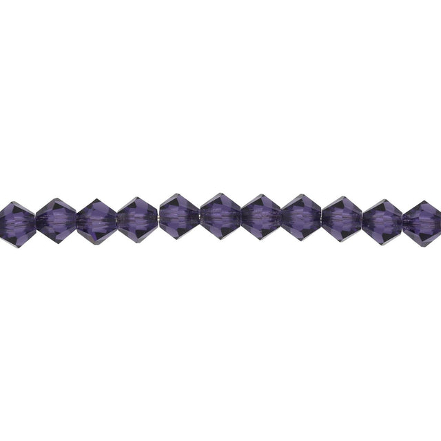 M.C. Doppelkegel 4 mm - Deep Tanzanite - PerlineBeads