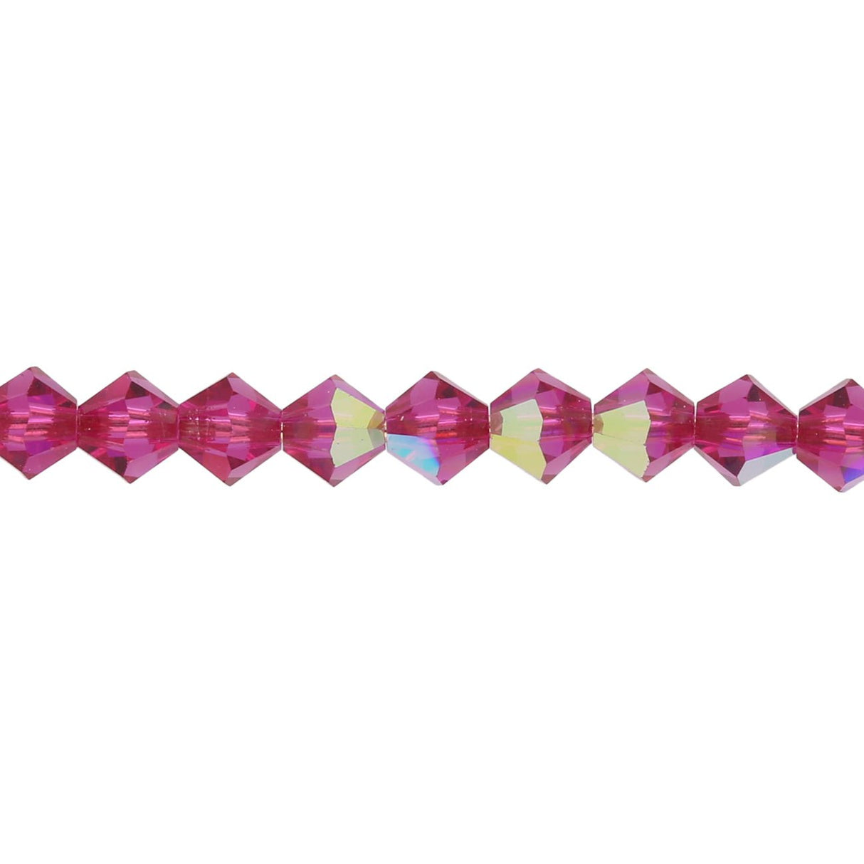 M.C. Doppelkegel 4 mm - Fuchsia AB - PerlineBeads