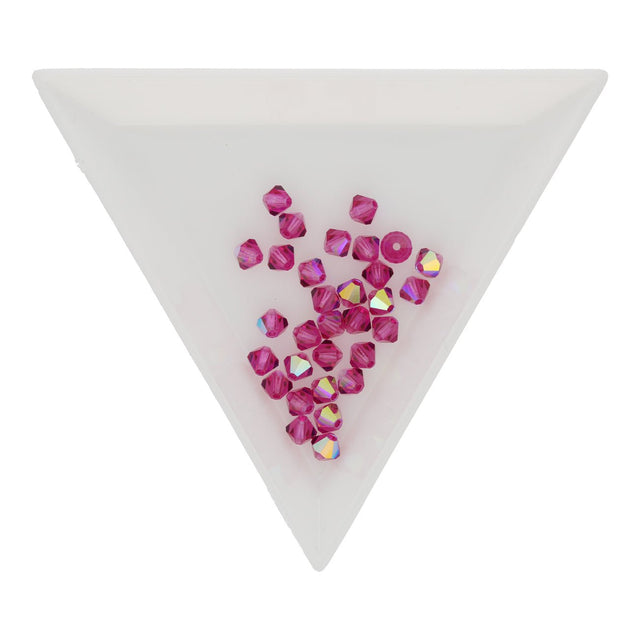 M.C. Doppelkegel 4 mm - Fuchsia AB - PerlineBeads