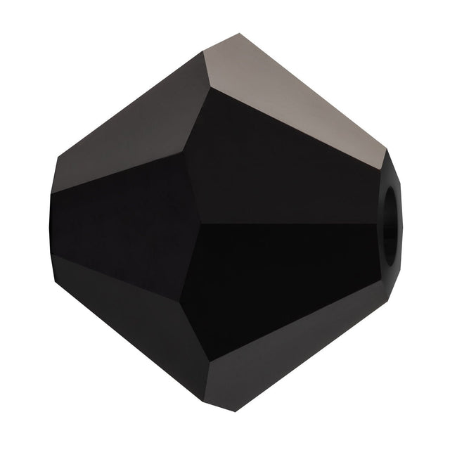 M.C. Doppelkegel 4 mm - Jet - PerlineBeads