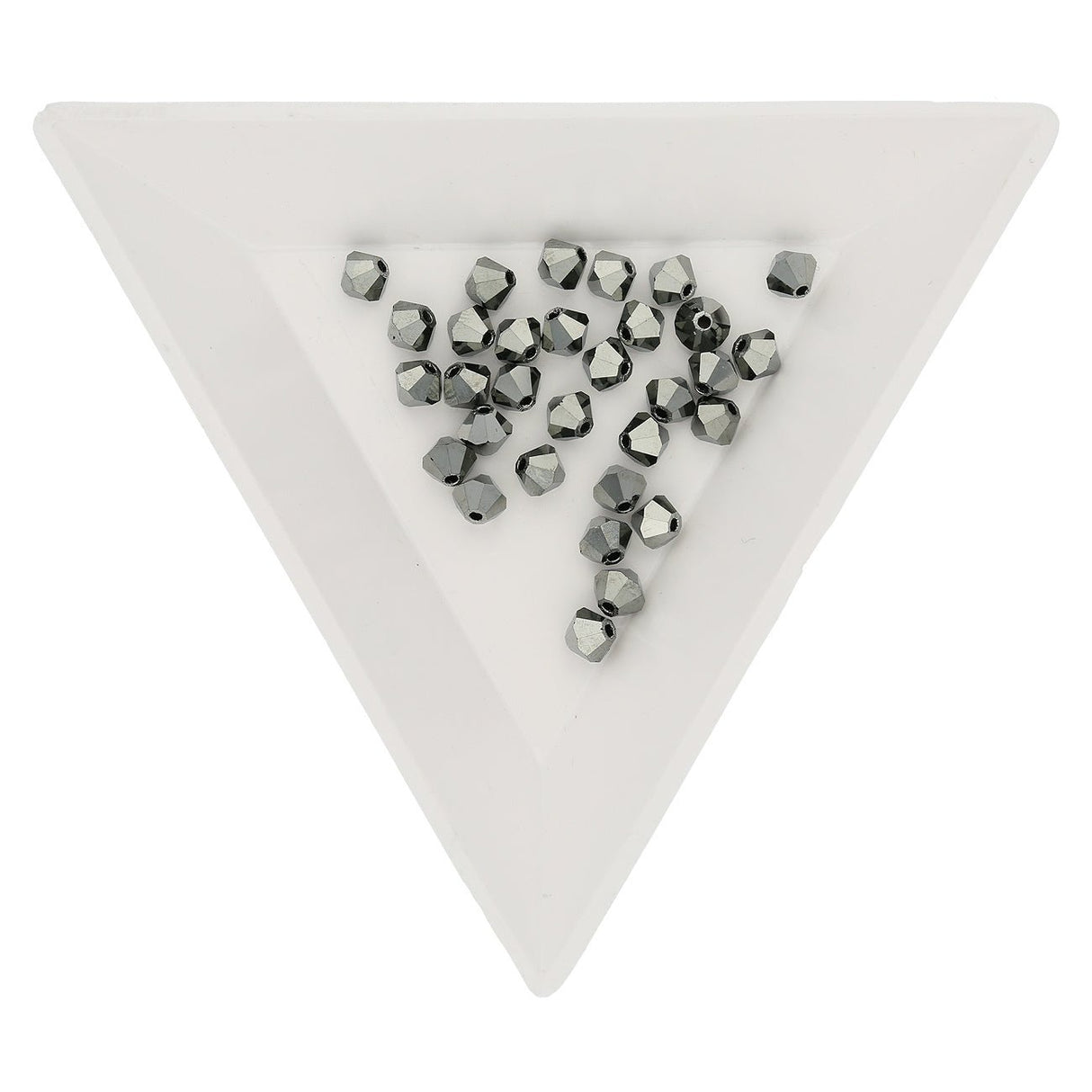 M.C. Doppelkegel 4 mm - Jet Hematite - PerlineBeads