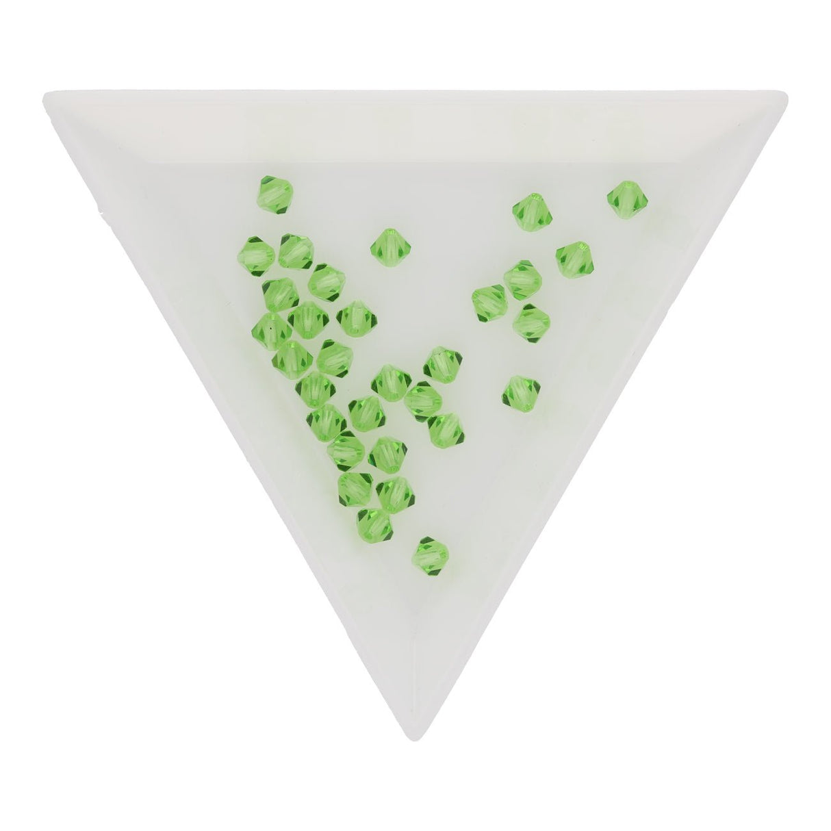 M.C. Doppelkegel 4 mm - Peridot - PerlineBeads