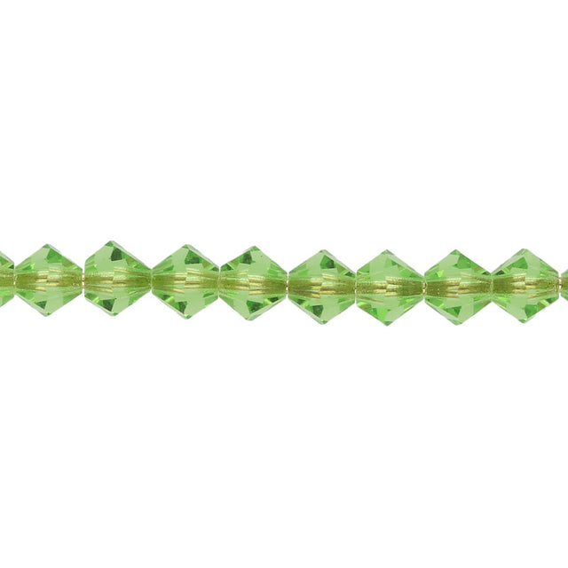 M.C. Doppelkegel 4 mm - Peridot - PerlineBeads