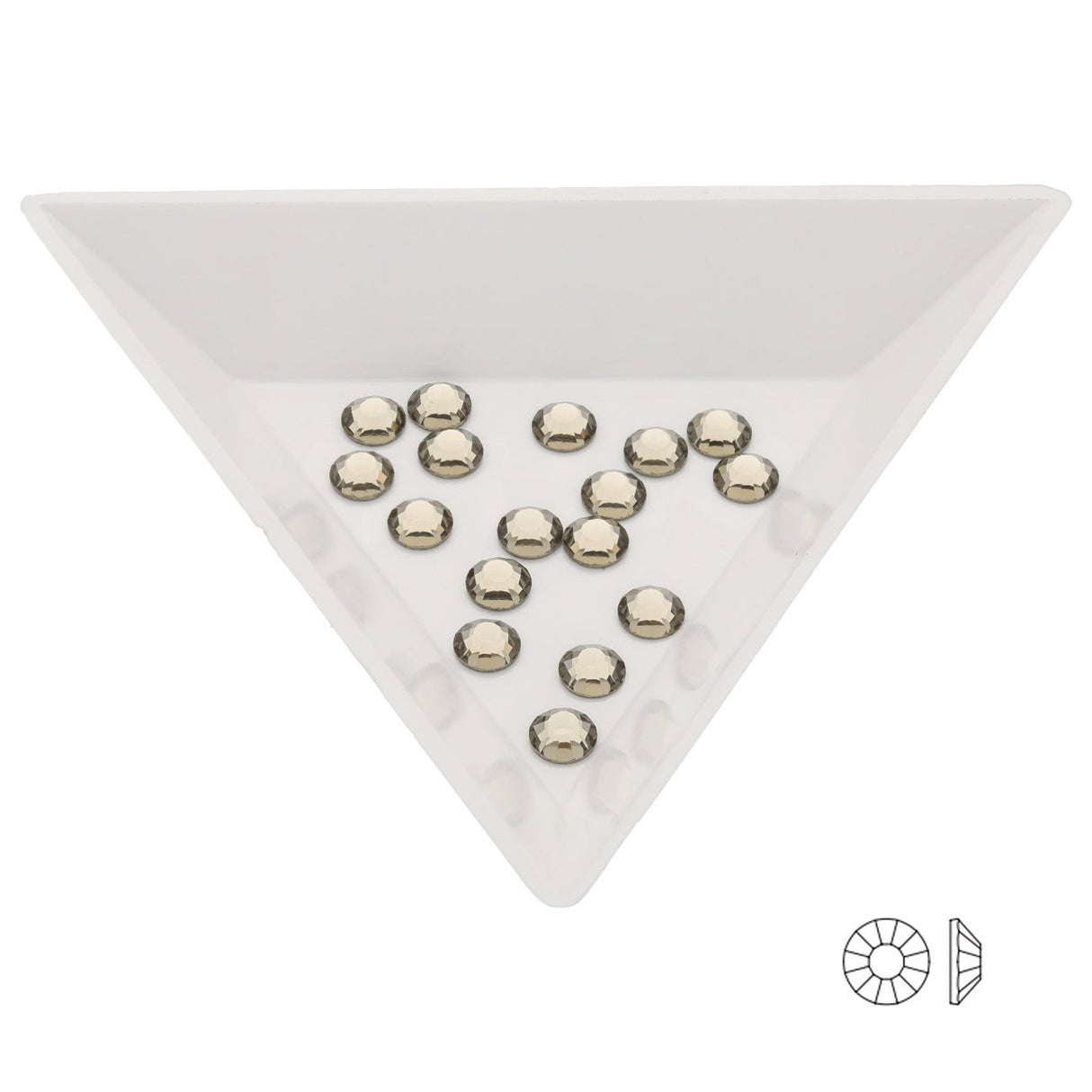 MC Flatback Cut Viva (SS20) – Black Diamond - PerlineBeads