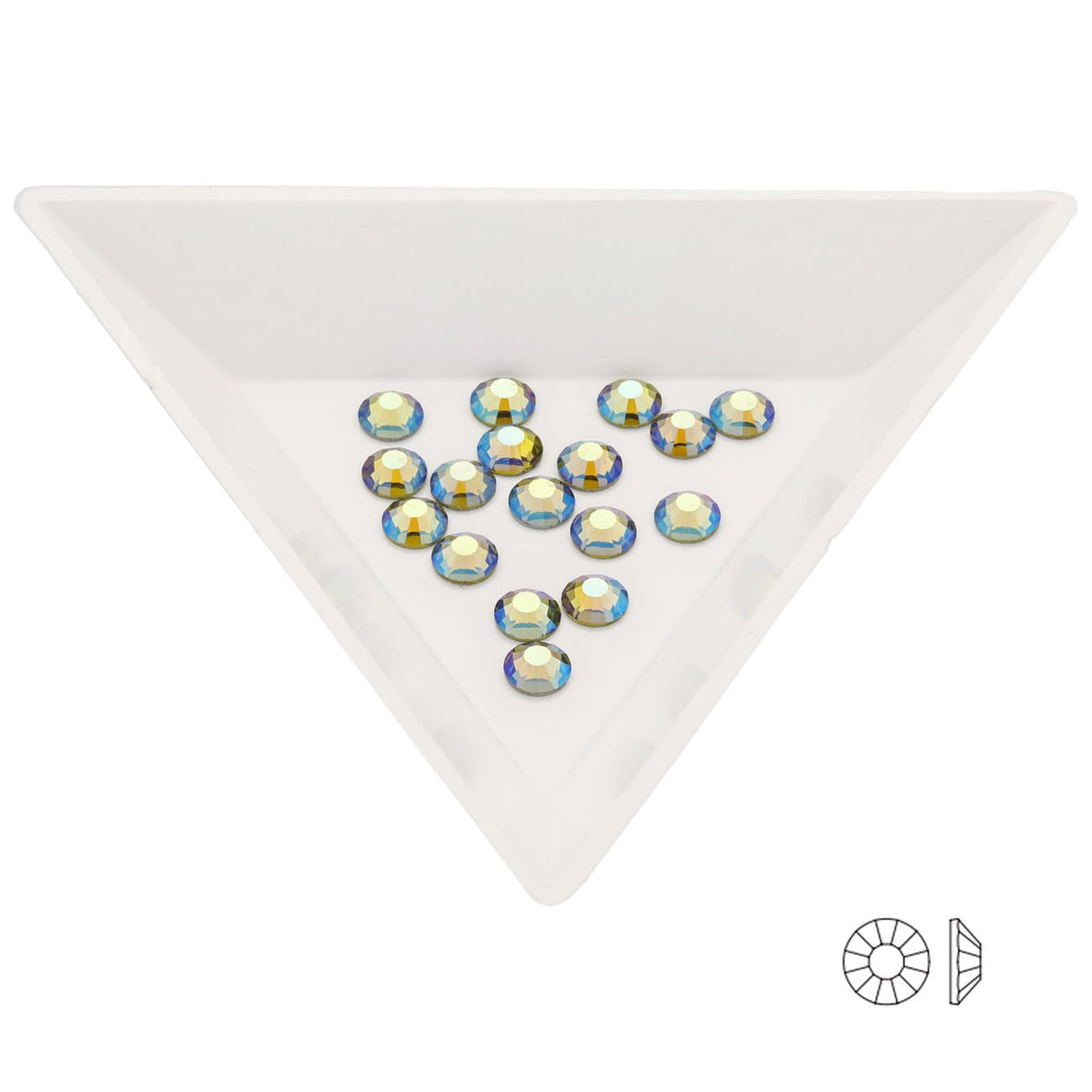 MC Flatback Cut Viva (SS20) – Olivine - PerlineBeads