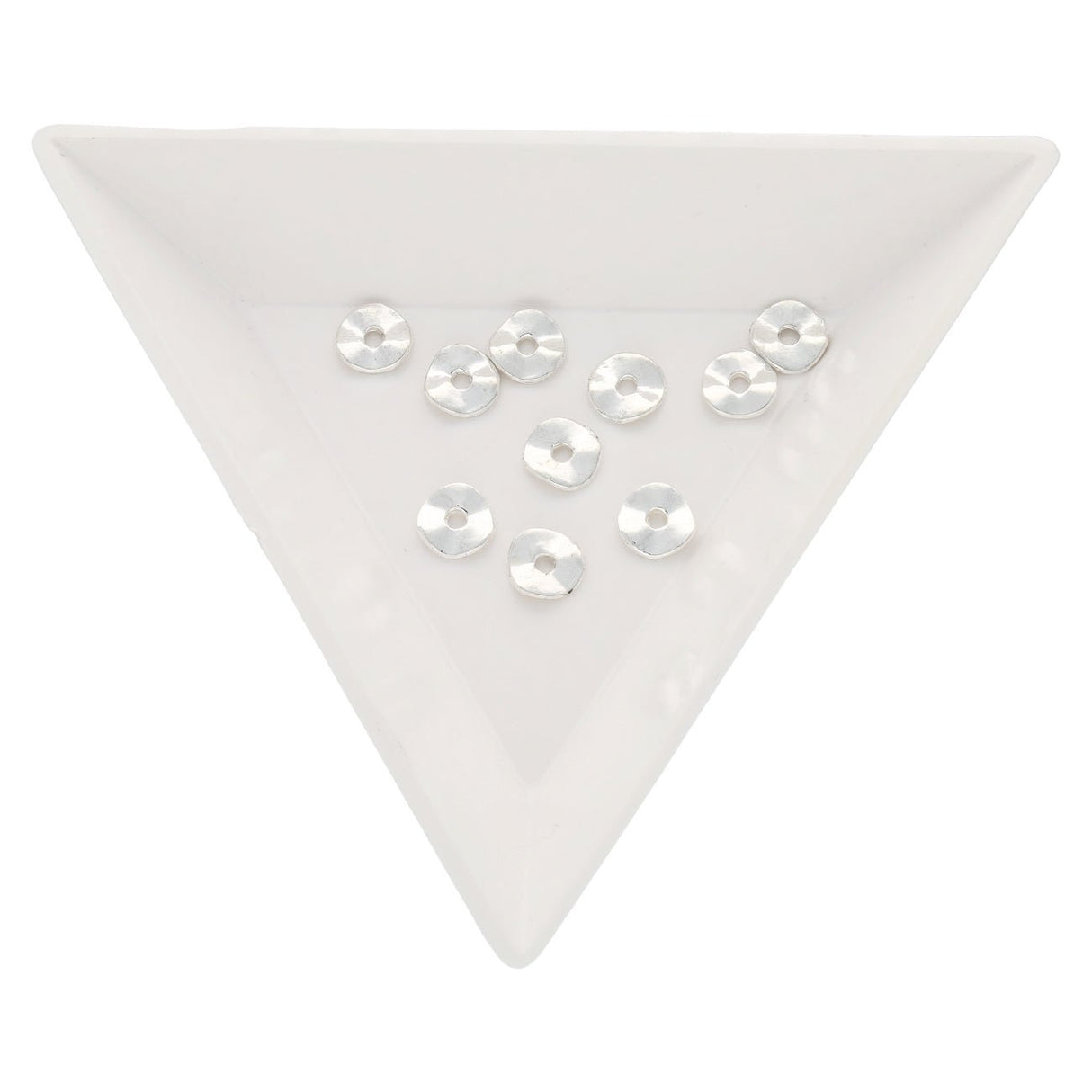 Metallperle, 6 mm, gewellt – Versilbert - PerlineBeads